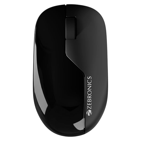 ZEBRONICS Freego 10 Wireless Mouse, 2.4GHz, 1200 DPI, 3 Buttons
