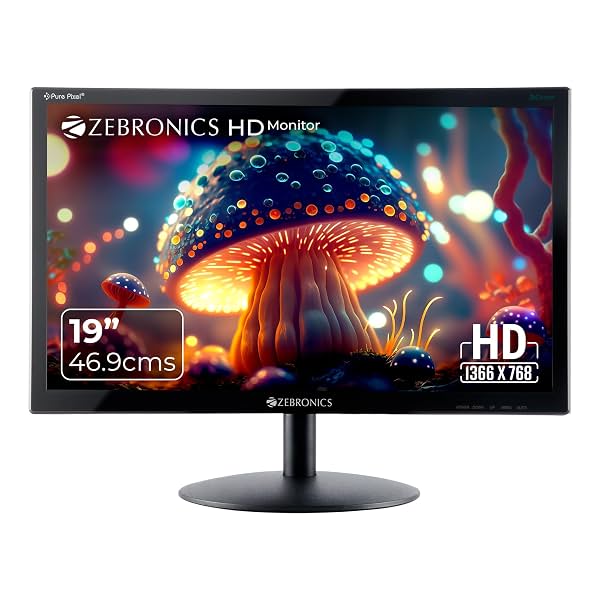 ZEBRONICS Zeb-V19Hd 18.5 Inch LED Monitor