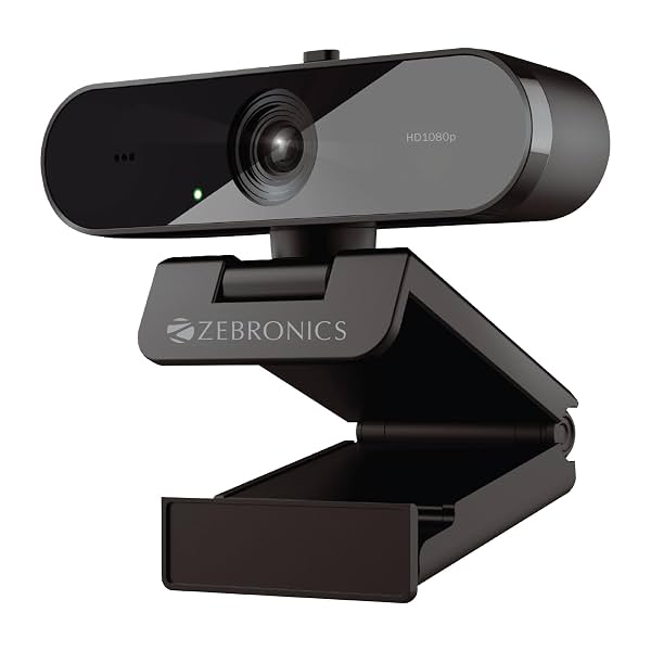 Zebronics FHD USB Webcam, 30FPS, 2P2G Lens, 2.0MP CMOS Sensor