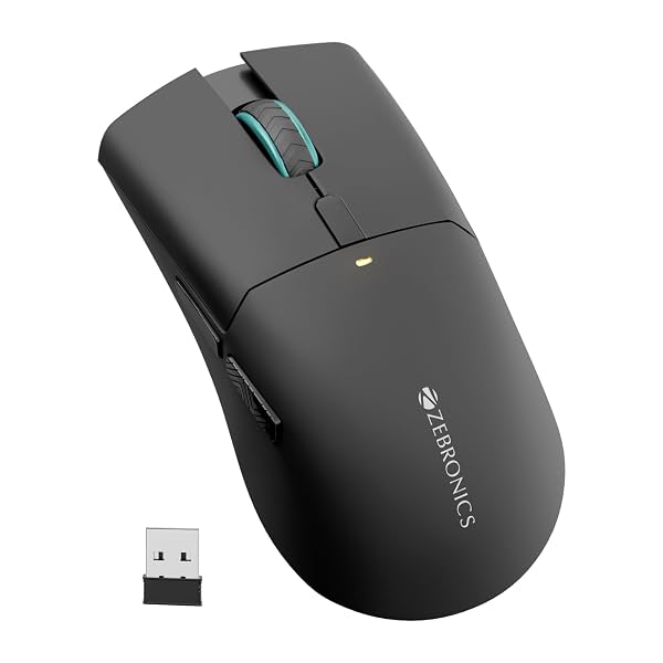 Zebronics Rechargeable Wireless Mouse Dual Mode 2.4GHz + BT, Upto 2400 DPI