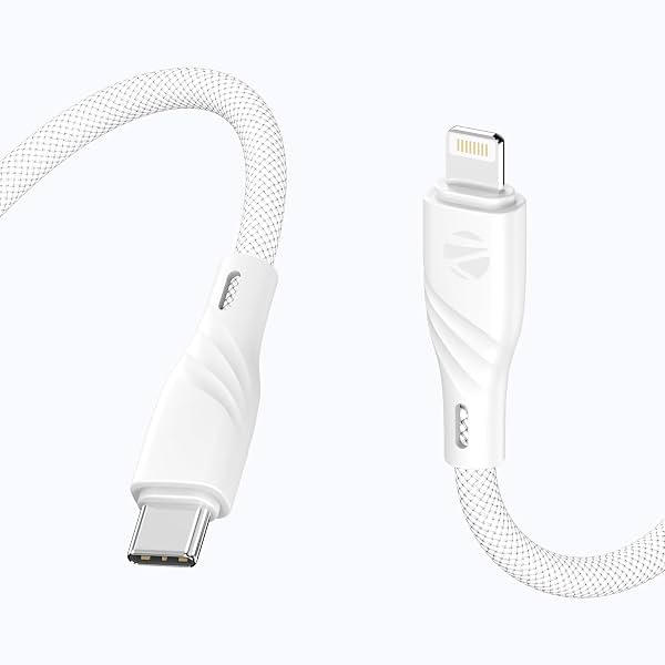 Zebronics Type-C to Lightning Fast Charging Cable, 27W PD Rapid Charging, Charge & Sync Support, Braided Tangle-Free Des