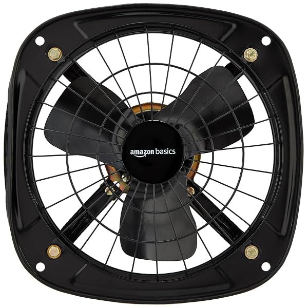 amazon basics High Speed Exhaust Fan I 3 Heavy Duty Blades | Rust Resistant Body | RPM 2600 | 9 inch/225mm Sweep Length