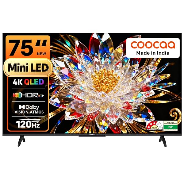 coocaa 190 cm (75 inches) 4K Ultra HD Smart Mini LED QLED Google TV 75MINI75Q