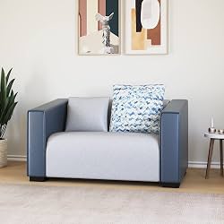 @home By Nilkamal Corbin 2 Seater Sofa (Grey)