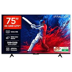 iFFALCON 189 cm (75 Inches) 4K UHD Smart LED Google TV | 144Hz VRR | 3GB RAM