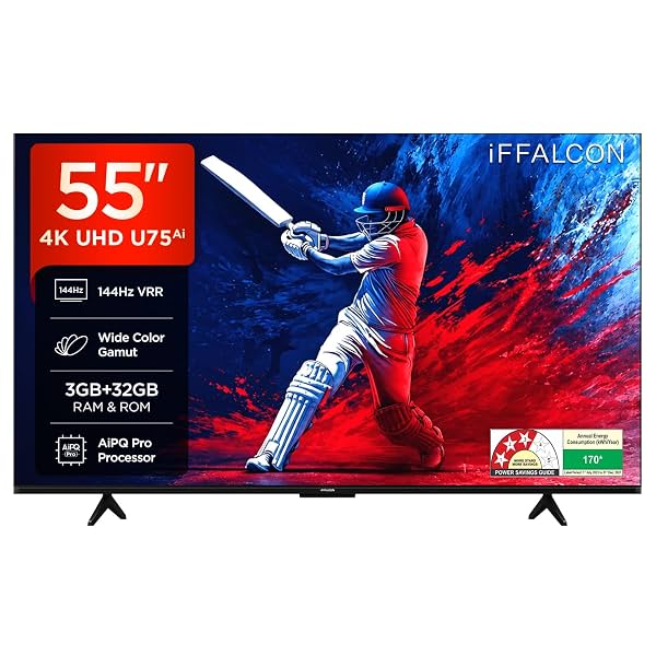 iFFALCON 55U75 55-Inch 4K UHD 144Hz Google Smart TV