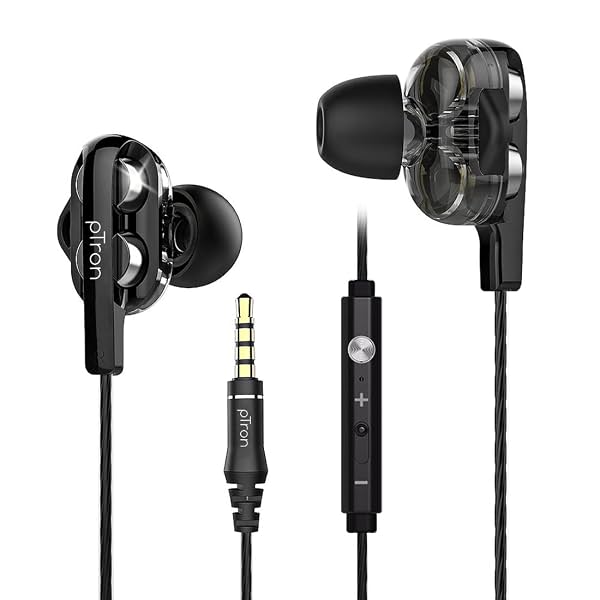 pTron Boom Ultima V2 Dual Driver Gaming Earphones (Black)