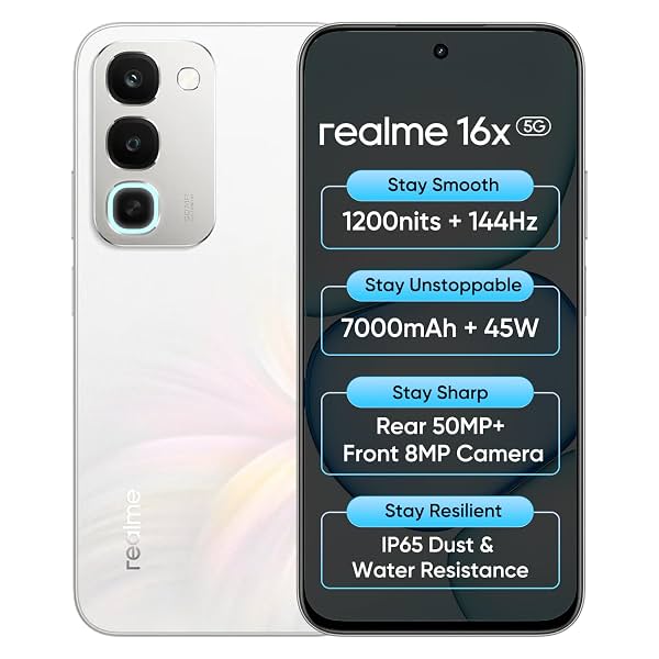 realme 16x 5G Smartphone 6+128GB White