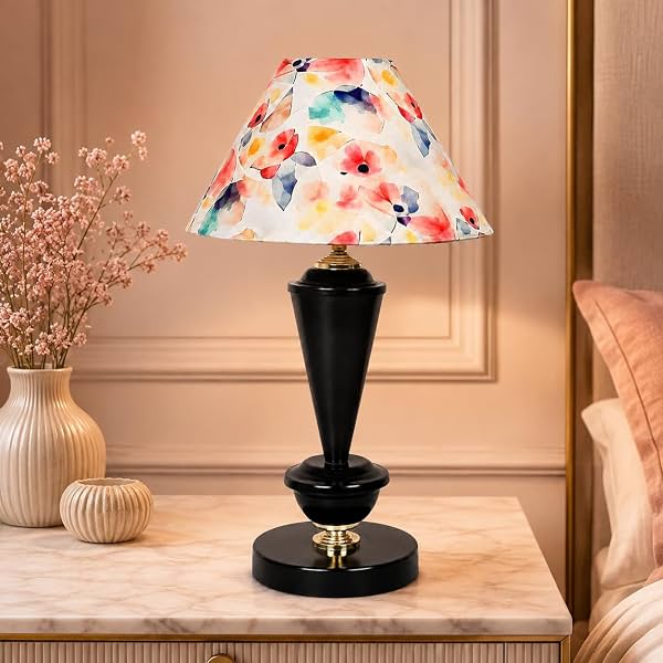 tu casa Modern Brilliance Black Metal Table Lamp for Home Decoration, Bedroom