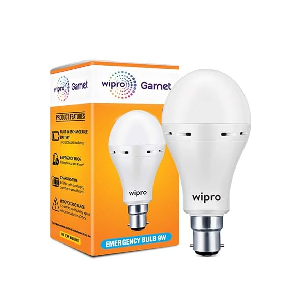 wipro 9W Emergency LED Bulb